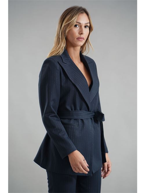 Giacca gessata federica erre | MYA 702BLU